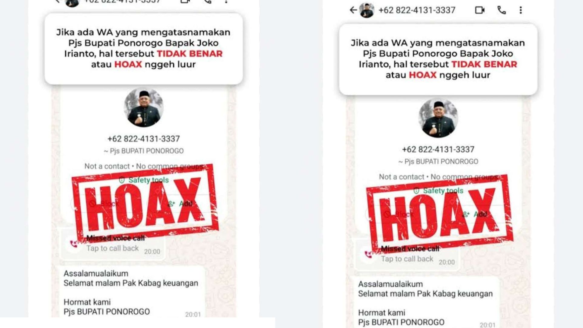 Penipuan Berkedok Nama Pjs Bupati Ponorogo