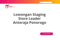 Lowongan Staging Store Leader Anteraja Ponorogo