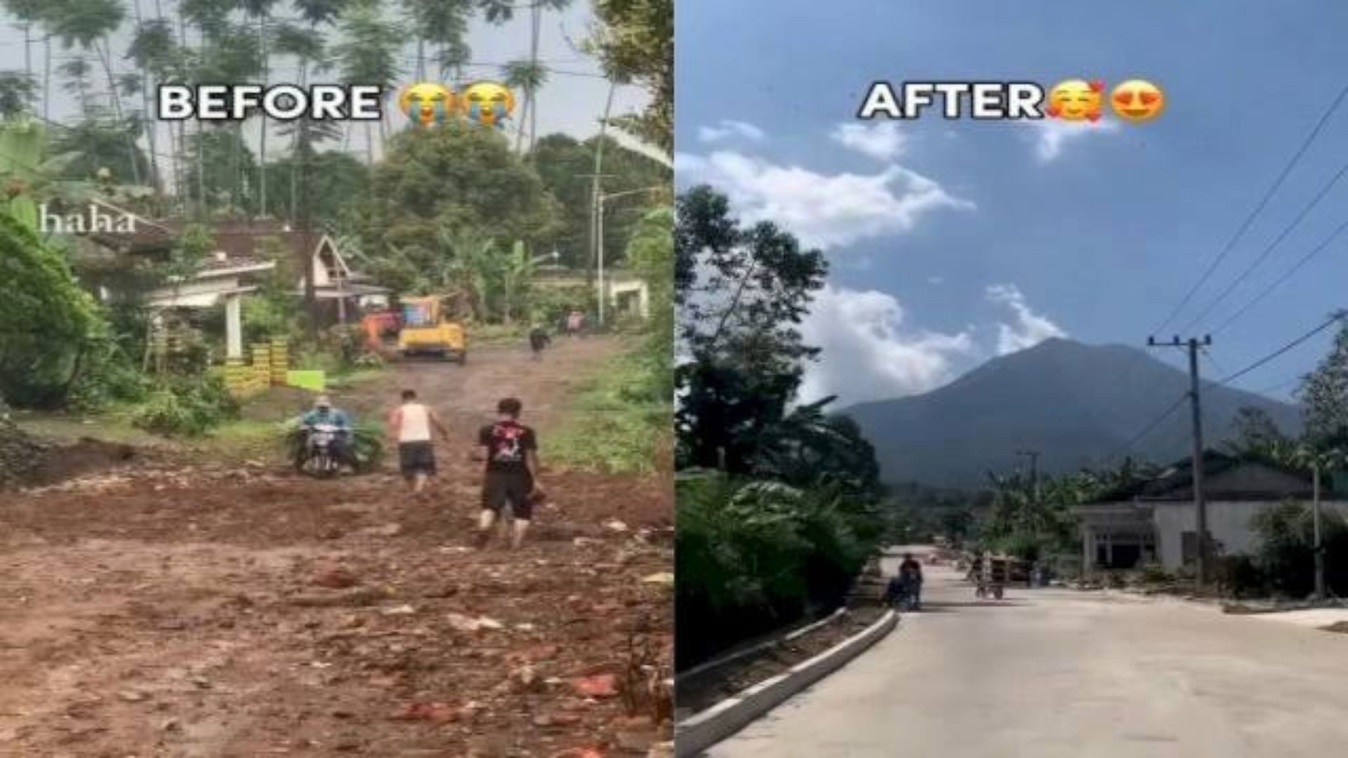 Penjual Bakso di Malang Bangun Jalan Desa dengan Uang Pribadi