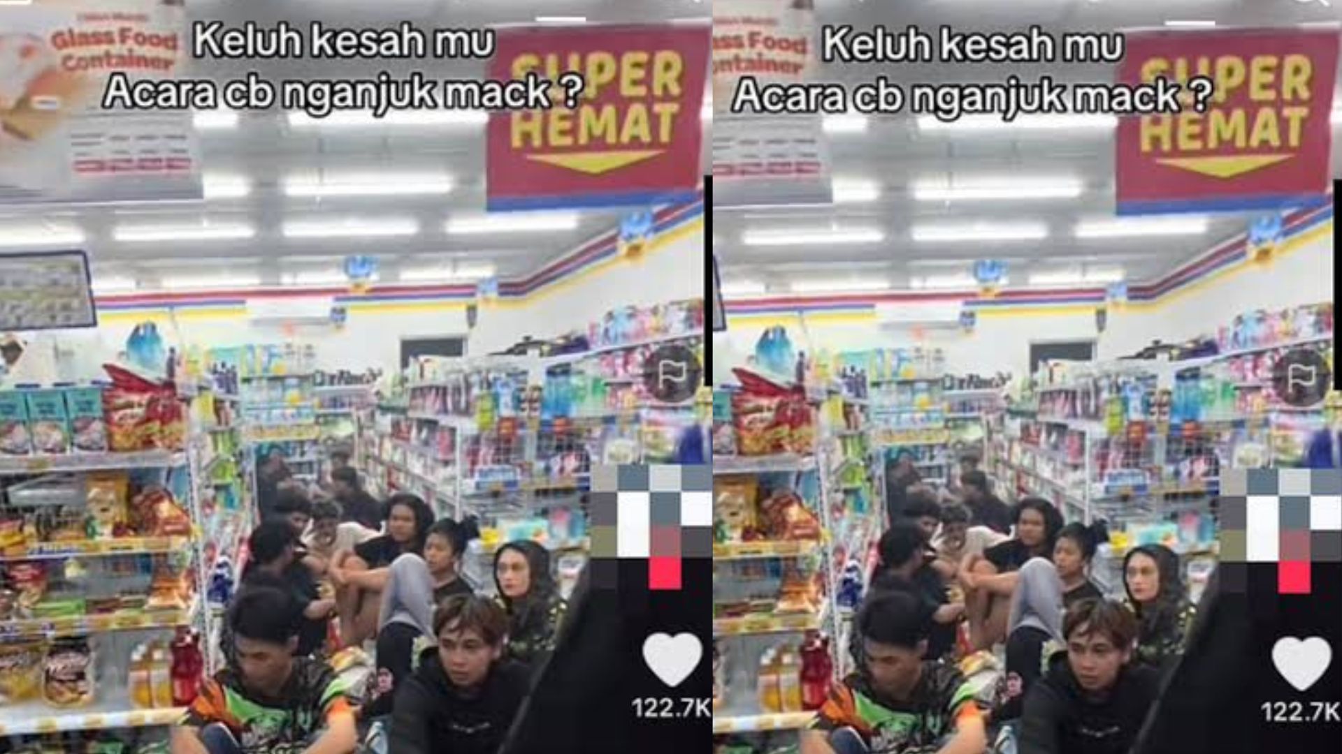 Puluhan Pemuda Klub Motor CB Nganjuk Berulah di Indomaret