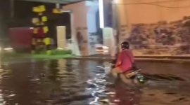 Banjir yang mengenang di jalan (Dok. Ist)