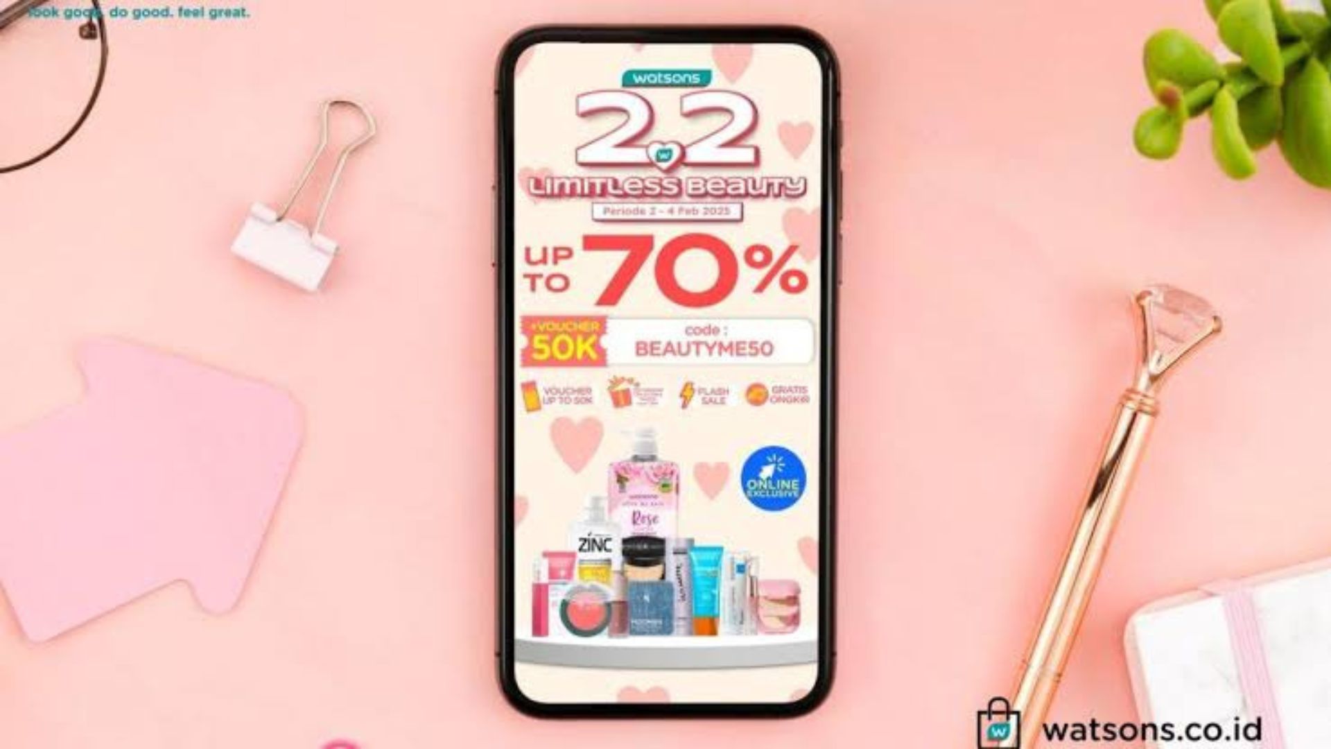 Watsons Hadirkan Promo Diskon Hingga 70% dalam '2.2 Limitless Beauty Sale' Februari 2025