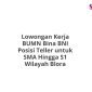 Lowongan Kerja BUMN Bina BNI Posisi Teller untuk SMA Hingga S1 Wilayah Blora