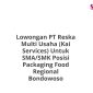 Lowongan PT Reska Multi Usaha (Kai Services) Untuk SMA/SMK Posisi Packaging Food Regional Bondowoso
