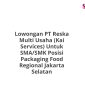 Lowongan PT Reska Multi Usaha (Kai Services) Untuk SMA/SMK Posisi Packaging Food Regional Jakarta Selatan