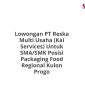 Lowongan PT Reska Multi Usaha (Kai Services) Untuk SMA/SMK Posisi Packaging Food Regional Kulon Progo