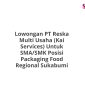 Lowongan PT Reska Multi Usaha (Kai Services) Untuk SMA/SMK Posisi Packaging Food Regional Sukabumi