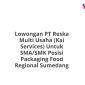 Lowongan PT Reska Multi Usaha (Kai Services) Untuk SMA/SMK Posisi Packaging Food Regional Sumedang