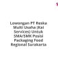 Lowongan PT Reska Multi Usaha (Kai Services) Untuk SMA/SMK Posisi Packaging Food Regional Surakarta