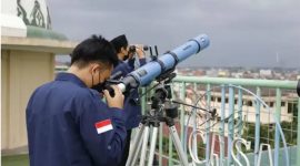 Proses melihat hilal (Dok. Ist)