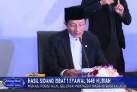 Kementerian Agama Tetapkan 1 Syawal 1446 H Jatuh pada 31 Maret 2025