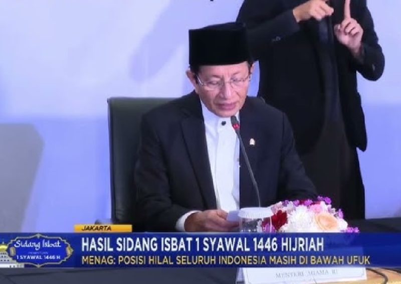 Kementerian Agama Tetapkan 1 Syawal 1446 H Jatuh pada 31 Maret 2025