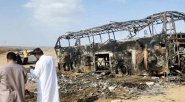 Kecelakaan bus di Arab yang tewaskan beberapa WNI (Dok. Ist)