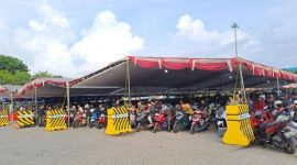 Antrian pemotor di pelabuhan Ciwadan (Dok. Ist)