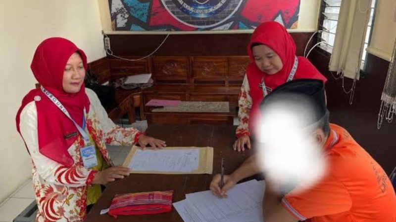 Siswa yang ikut ujian di lapas (Dok. Ist)