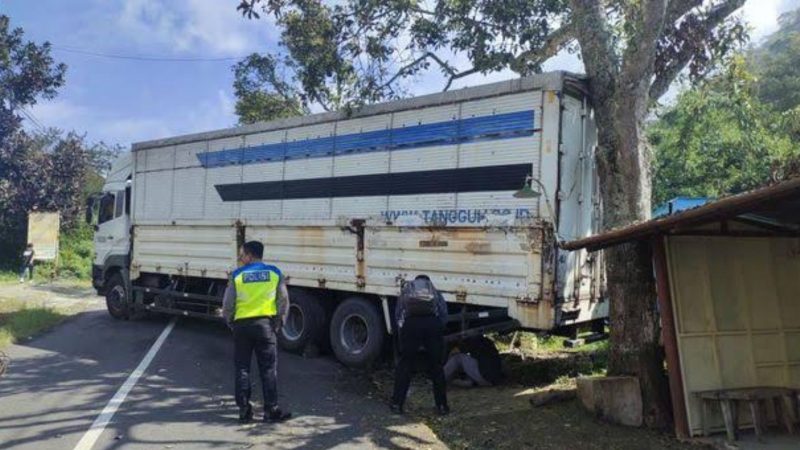 Truk yang tabrak gapura (Dok. Ist)