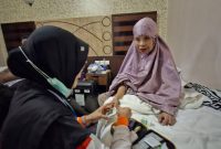 Jamaah haji yang memiliki gangguan penglihatan (Dok. Ist)