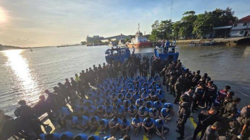 Para narapidana yang terancam dipindah di Nusakambangan (Dok. Ist)