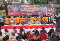 Preman dan ormas yang berhasil diamankan (Dok. Ist)