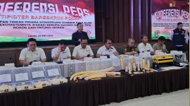 Konferensi kasus pengedar gading gajah (Dok. Ist)