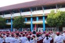 Anak saat mengikuti upacara di sekolah (Dok. Ist)