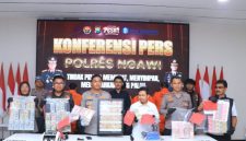 Konferensi pers peredaran uang palsu (Dok. Ist) 