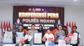 Konferensi pers peredaran uang palsu (Dok. Ist) 