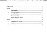Cara membuat daftar isi otomatis