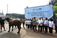 Perwakilan Gereja Katedral saat memberikan hewan Qurban ke Masjid Istiqlal (Dok. Ist)