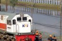 Jalur kereta api yang terendam banjir (Dok. Ist)