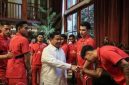 Timnas Indonesia yang berkunjung ke kediaman Presiden Prabowo (Dok. Ist)