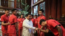 Timnas Indonesia yang berkunjung ke kediaman Presiden Prabowo (Dok. Ist)