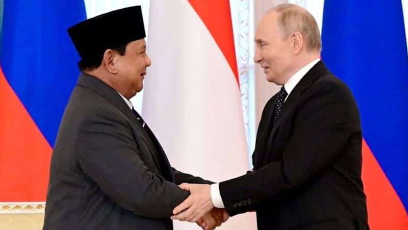 Presiden Prabowo saat bertemu dengan presiden Rusia (Dok ist)