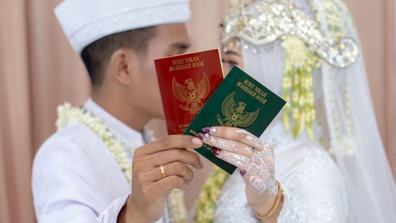 Ilustrasi pengantin yang mengikuti nikah gratis (Dok. Ist) 
