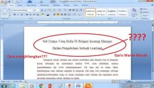 Cara Menghilangkan Garis Merah di Word 