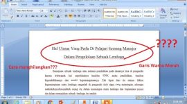 Cara Menghilangkan Garis Merah di Word 