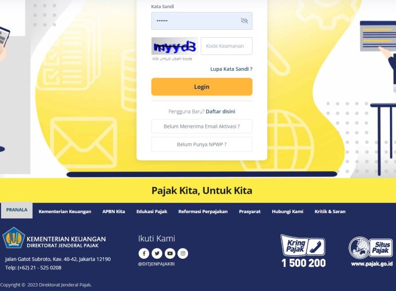 Langkah-langkah Login eReg Pajak.go.id
