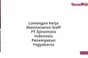 Lowongan Kerja Maintenance Staff PT Ajinomoto Indonesia Penempatan Yogyakarta