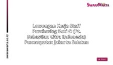 Lowongan Kerja Staff purchasing Roti O (PT. Sebastian Citra Indonesia) Penempatan Jakarta Selatan