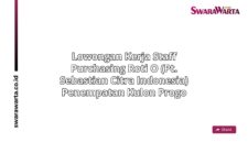 Lowongan Kerja Staff purchasing Roti O (PT. Sebastian Citra Indonesia) Penempatan Kulon Progo