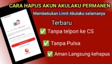 cara hapus akun akulaku