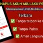 cara hapus akun akulaku