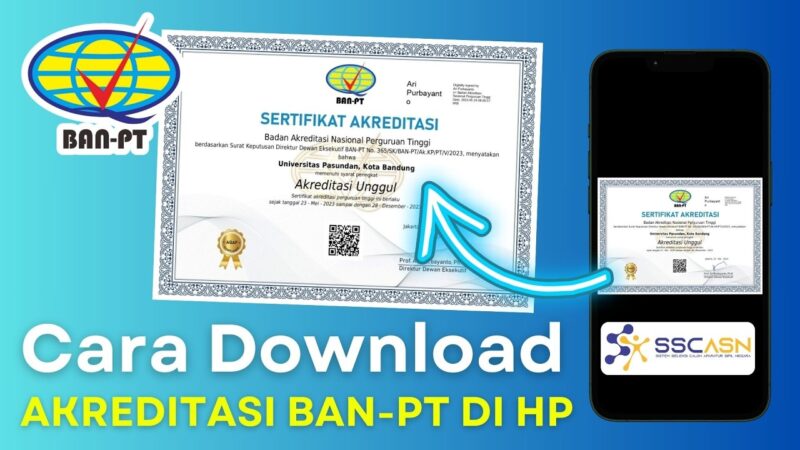 Cara Download Sertifikat Akreditasi BAN-PT Secara Online
