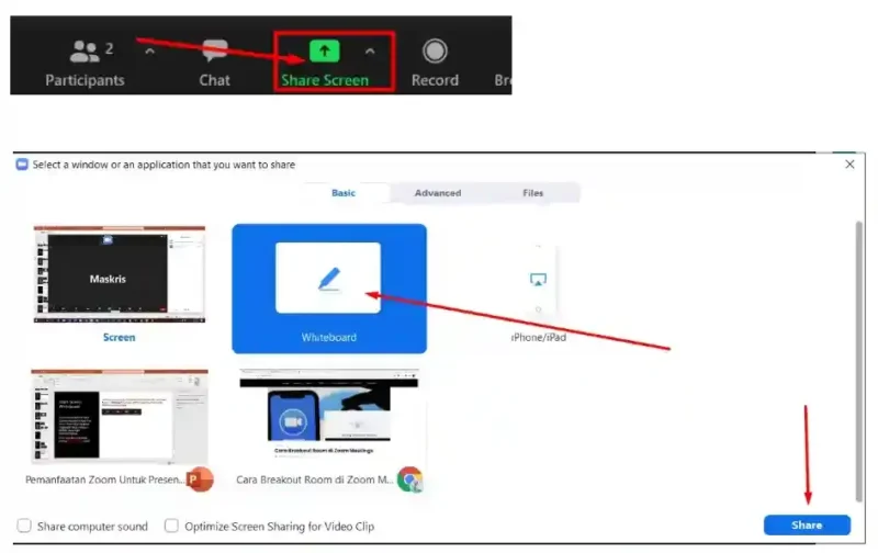 Cara Share Screen di Zoom 