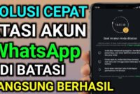 Penyebab Akun WA Dibatasi 