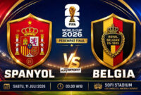 Spanyol vs Belgia Perempat Final Piala Dunia 2026